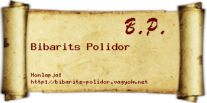 Bibarits Polidor névjegykártya